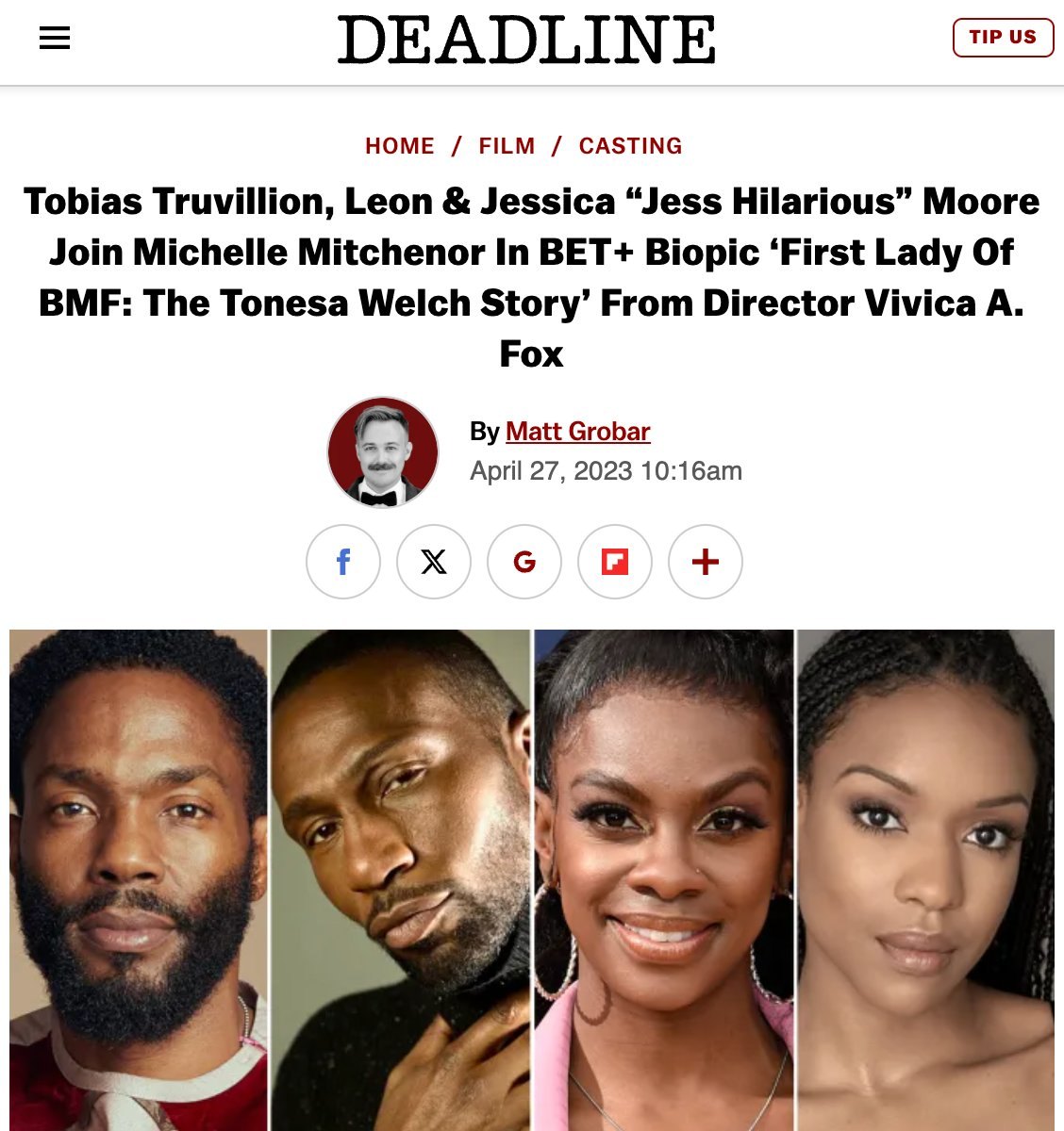 Deadline - First Lady of BMF cast announcement