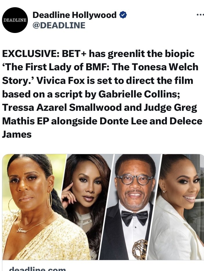 Deadline Hollywood - First Lady of BMF greenlight