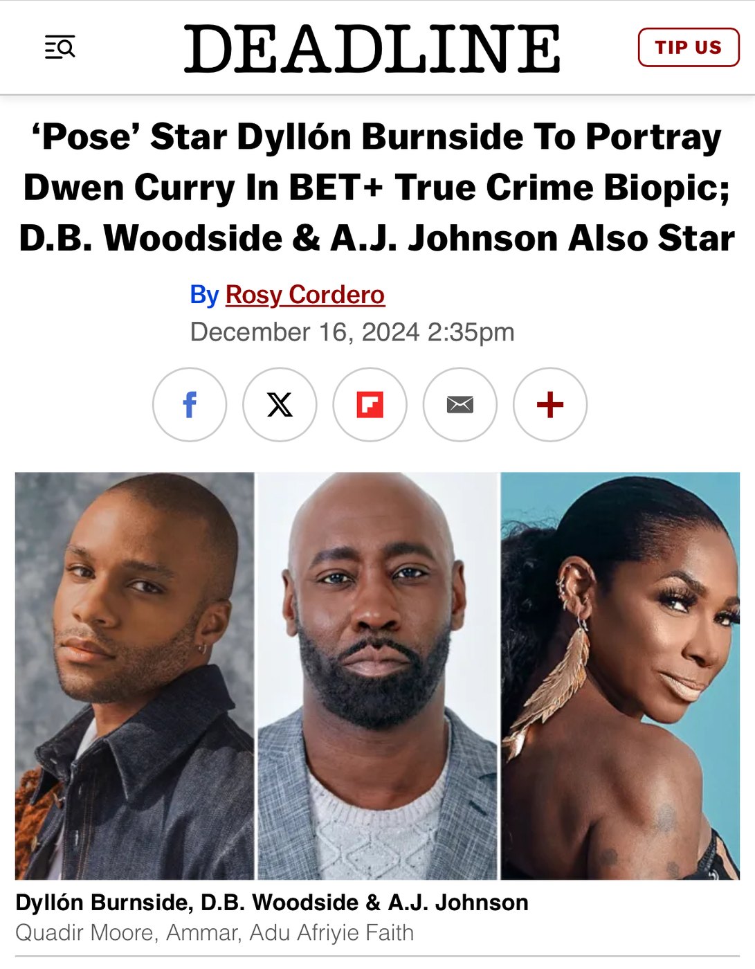 Deadline - Fighting To Be Me casting announcement
